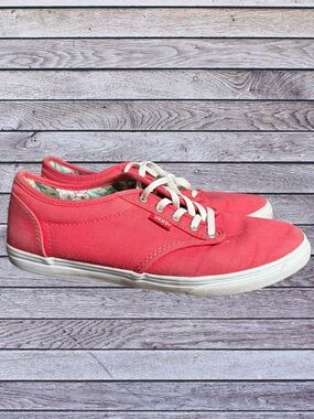 Vans Coral Canvas Low-Top Sneakers with White Laces